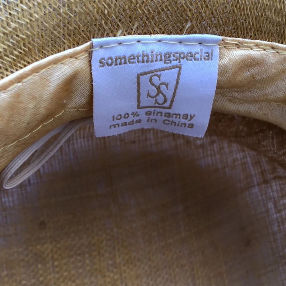 Something Special Sinamay gold Straw Wide Brimmed Fancy Summer Hat Large flower - Picture 7 of 12